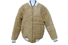 画像をギャラリービューアに読み込む, pellepelle ペレペレ ボンバージャケット キャデラック エスカレード 刺繍 ポリエステル ブラウン アンティーク 美品 中古 58776