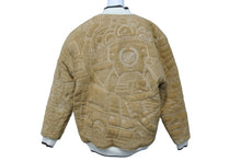 画像をギャラリービューアに読み込む, pellepelle ペレペレ ボンバージャケット キャデラック エスカレード 刺繍 ポリエステル ブラウン アンティーク 美品 中古 58776