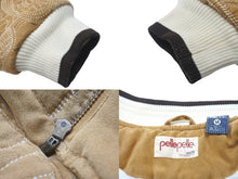 画像をギャラリービューアに読み込む, pellepelle ペレペレ ボンバージャケット キャデラック エスカレード 刺繍 ポリエステル ブラウン アンティーク 美品 中古 58776