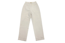 Load image into Gallery viewer, CHANEL シャネル セットアップパンツ 97P AB835 無地 36サイズ ウール ベージュ ゴールド金具 美品 中古 58789