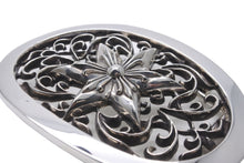画像をギャラリービューアに読み込む, 極美品 CHROME HEARTS クロムハーツ ベルト バックル OVAL STAR LARGE BUCKLE BELT レザー シルバー925 中古 58797