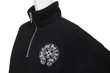 画像をギャラリービューアに読み込む, CHROME HEARTS クロムハーツ ダガーハーフジップ フリース ジャケット スウェット Y NOT ブラック サイズM 美品 中古 58806