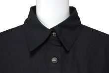 画像をギャラリービューアに読み込む, 新品未使用 CHROME HEARTS クロムハーツ MAHAL KITA オーバーサイズ 長袖シャツ ブラック シルバー925 クロスパッチ S 中古 58822