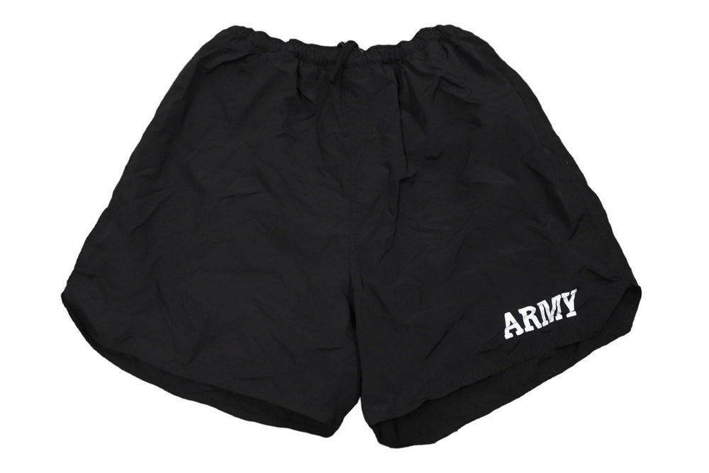 U.S.ARMY IPFU TRAINING トレーニングショーツ ミリタリー 米軍 デッドストック ブラック ナイロン サイズL 美品 中古 58827