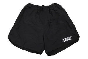 U.S.ARMY IPFU TRAINING Training Shorts, Military, US Army, Deadstock, Black Nylon, Size L, Excellent Condition, Used, Item No. 58827