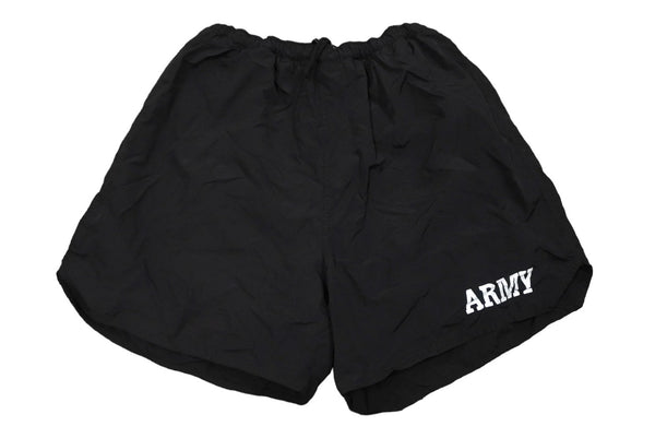 U.S.ARMY IPFU TRAINING Training Shorts, Military, US Army, Deadstock, Black Nylon, Size L, Excellent Condition, Used, Item No. 58827