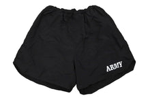Load image into Gallery viewer, U.S.ARMY IPFU TRAINING トレーニングショーツ ミリタリー 米軍 デッドストック ブラック ナイロン サイズL 美品 中古 58827