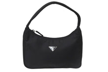 Load image into Gallery viewer, 極美品 PRADA プラダ ホーボー ハンドバッグ ナイロン ワンショルダー ミニバッグ ロゴ MV515 ブラック 中古 58846