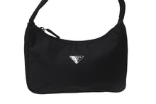 Load image into Gallery viewer, 極美品 PRADA プラダ ホーボー ハンドバッグ ナイロン ワンショルダー ミニバッグ ロゴ MV515 ブラック 中古 58846