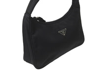 Load image into Gallery viewer, 極美品 PRADA プラダ ホーボー ハンドバッグ ナイロン ワンショルダー ミニバッグ ロゴ MV515 ブラック 中古 58846