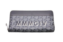 Load image into Gallery viewer, GOYARD ゴヤール 長財布 ラウンドファスナー マティニョンGM ヘリンボーン イニシャル入り グレー CHN120170 美品 中古 58876