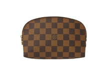 Load image into Gallery viewer, LOUIS VUITTON ルイヴィトン ポーチ N47516 ダミエ ポシェット コスメティック ブラウン ゴールド金具 美品 中古 58881