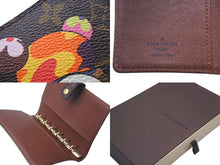 画像をギャラリービューアに読み込む, 極美品 LOUIS VUITTON ルイヴィトン 手帳カバー アジェンダ PM モノグラムパンダ 村上隆 R20011 ブラウン 中古 58897