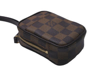 画像をギャラリービューアに読み込む, 極美品 LOUIS VUITTON ルイヴィトン ポーチ テュイオカピPM ダミエ ブラウン N61738 ゴールド金具 中古 58899