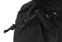Load image into Gallery viewer, PRADA プラダ 巾着バッグ 巾着ポーチ ナイロンバッグ 小物入れ 三角ロゴプレート シルバー金具 MV369 ブラック 美品 中古 58937