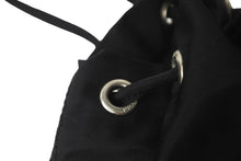 Load image into Gallery viewer, PRADA プラダ 巾着バッグ 巾着ポーチ ナイロンバッグ 小物入れ 三角ロゴプレート シルバー金具 MV369 ブラック 美品 中古 58937