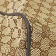 画像をギャラリービューアに読み込む, GUCCI GGキャンバス Boston Bag ボストンバッグ シェリーライン 153240 GGキャンバス ブラウン ベージュ 美品 中古 4a005894