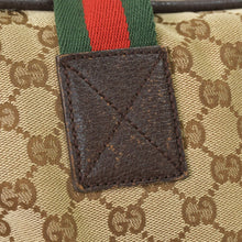画像をギャラリービューアに読み込む, GUCCI GGキャンバス Boston Bag ボストンバッグ シェリーライン 153240 GGキャンバス ブラウン ベージュ 美品 中古 4a005894