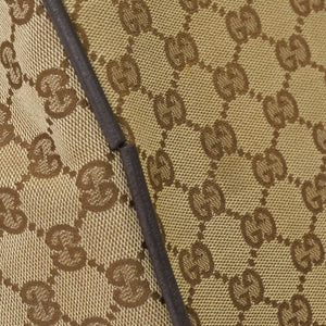 GUCCI GGキャンバス Boston Bag ボストンバッグ シェリーライン 153240 GGキャンバス ブラウン ベージュ 美品 中古 4a005894