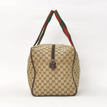 画像をギャラリービューアに読み込む, GUCCI GGキャンバス Boston Bag ボストンバッグ シェリーライン 153240 GGキャンバス ブラウン ベージュ 美品 中古 4a005894