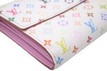 画像をギャラリービューアに読み込む, LOUIS VUITTON ルイヴィトン 長財布 ポルトフォイユ サラ M93746 モノグラム マルチカラー 村上隆 イニシャル入り 良品 中古 58941