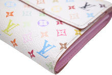 画像をギャラリービューアに読み込む, LOUIS VUITTON ルイヴィトン 長財布 ポルトフォイユ サラ M93746 モノグラム マルチカラー 村上隆 イニシャル入り 良品 中古 58941