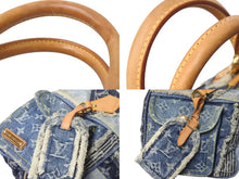 画像をギャラリービューアに読み込む, LOUIS VUITTON ルイヴィトン モノグラムデニム パッチワーク スピーディ30 ハンドバッグ ブルー M95380 美品 中古 58969