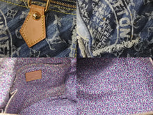 画像をギャラリービューアに読み込む, LOUIS VUITTON ルイヴィトン モノグラムデニム パッチワーク スピーディ30 ハンドバッグ ブルー M95380 美品 中古 58969