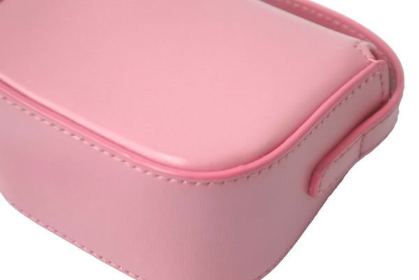 Very Good Condition CELINE Shoulder Bag Mini Claude Pink Shiny Calfskin 10I513DPV Gold Hardware Used 58976