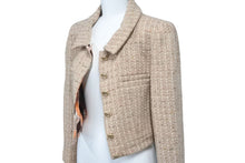 画像をギャラリービューアに読み込む, CHANEL シャネル ジャケット 01A ピンク ベージュ ツイード ココマークボタン P18602W02838 サイズ38 美品 中古 58983