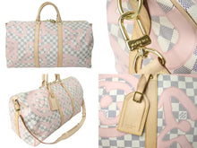 画像をギャラリービューアに読み込む, LOUIS VUITTON ルイヴィトン ボストンバッグ キーポルバンドリエール50 ダミエアズール タヒチコレクション N41048 美品 中古 58996