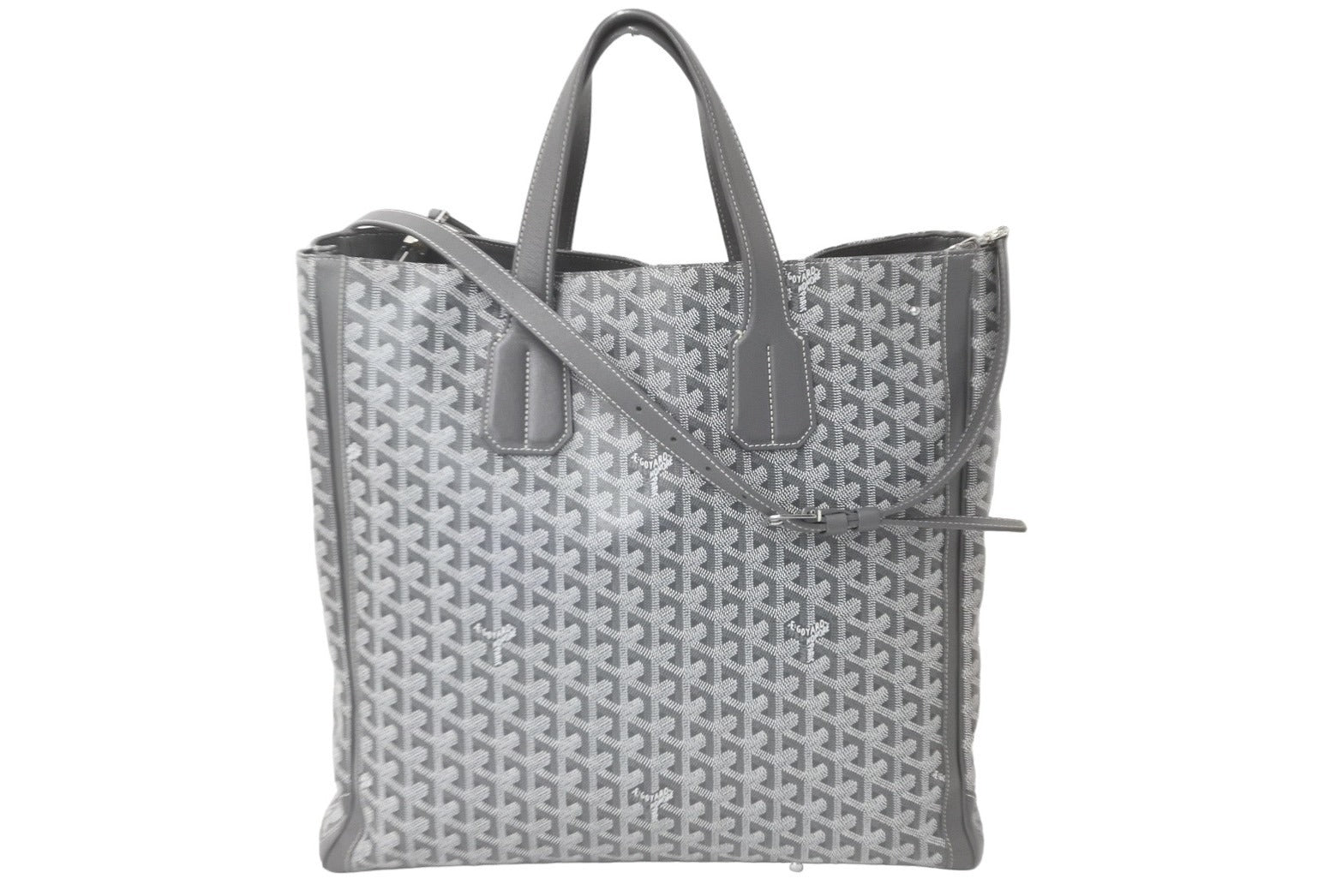 GOYARD ゴヤール トートバッグ サックヴォルテール 2way ヘリンボーン柄 グレー シルバー金具 美品 中古 59004 – Casanova  Vintage