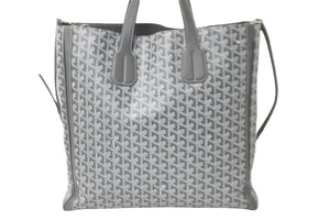 GOYARD ゴヤール トートバッグ サックヴォルテール 2way ヘリンボーン柄 グレー シルバー金具 美品 中古 59004