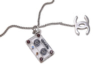 Load image into Gallery viewer, CHANEL シャネル カセットテープ ネックレス 2004年 04P ココマーク シルバー アクセサリー ジュエリー ロゴ メッキ 中古 59060