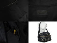 画像をギャラリービューアに読み込む, CHANEL シャネル スポーツライン ボストンバッグ 10番台 ナイロン ブラック ブラック シルバー 良品 中古 59066