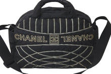 画像をギャラリービューアに読み込む, CHANEL シャネル スポーツライン ボストンバッグ 10番台 ナイロン ブラック ブラック シルバー 良品 中古 59066