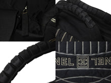 画像をギャラリービューアに読み込む, CHANEL シャネル スポーツライン ボストンバッグ 10番台 ナイロン ブラック ブラック シルバー 良品 中古 59066