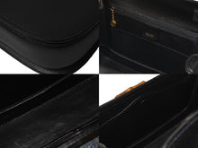 画像をギャラリービューアに読み込む, GUCCI グッチ バンブー 2WAY ショルダーバッグ ブラック レザー ハンドバッグ 鞄 カバン 斜め掛け 黒 ウッド 良品 中古 59073