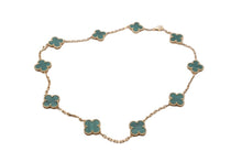 画像をギャラリービューアに読み込む, 超希少 Van Cleef &amp; Arpels ヴァンクリーフ＆アーペル ヴィンテージ アルハンブラ マラカイト 10P 美品 中古 59095