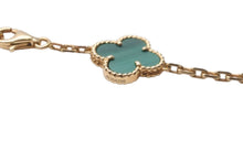 画像をギャラリービューアに読み込む, 超希少 Van Cleef &amp; Arpels ヴァンクリーフ＆アーペル ヴィンテージ アルハンブラ マラカイト 10P 美品 中古 59095