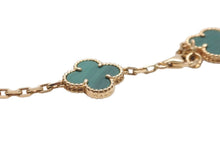 画像をギャラリービューアに読み込む, 超希少 Van Cleef &amp; Arpels ヴァンクリーフ＆アーペル ヴィンテージ アルハンブラ マラカイト 10P 美品 中古 59095