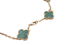 画像をギャラリービューアに読み込む, 超希少 Van Cleef &amp; Arpels ヴァンクリーフ＆アーペル ヴィンテージ アルハンブラ マラカイト 10P 美品 中古 59095