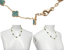 画像をギャラリービューアに読み込む, 超希少 Van Cleef &amp; Arpels ヴァンクリーフ＆アーペル ヴィンテージ アルハンブラ マラカイト 10P 美品 中古 59095