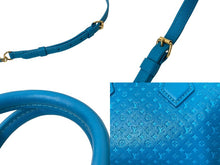画像をギャラリービューアに読み込む, 極美品 LOUIS VUITTON ルイヴィトン ショルダーバッグ スピーディ バンドリエール20 ナノグラム M22596 ブルー ゴールド 中古 59108