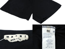 画像をギャラリービューアに読み込む, MARNI マルニ 19ss 半袖Ｔシャツ 切替 デザイン 50サイズ ブラック ネイビー HUMU0027Q0 良品 中古 59176