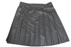 New and unused MIUMIU pleated skirt MG1856113K double belt loop wool gray size 42 used 59198