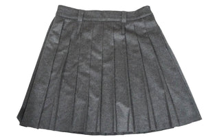 New and unused MIUMIU pleated skirt MG1856113K double belt loop wool gray size 42 used 59198