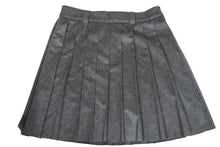 Load image into Gallery viewer, 新品未使用 MIUMIU ミュウミュウ プリーツスカート MG1856113K ダブルベルトループ ウール グレー サイズ42 中古 59198