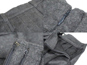 New and unused MIUMIU pleated skirt MG1856113K double belt loop wool gray size 42 used 59198