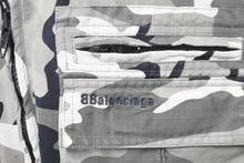 画像をギャラリービューアに読み込む, 新品同様品 BALENCIAGA バレンシアガ ベスト 681459 カモフラージュプリント カーゴポケット ブラック グレー 48 中古 59199